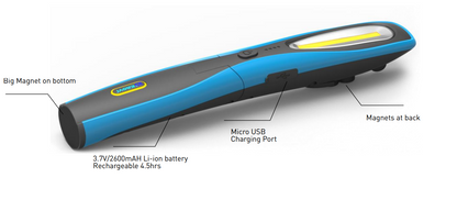 IP65 Rechargeable COB LED Inspection Light